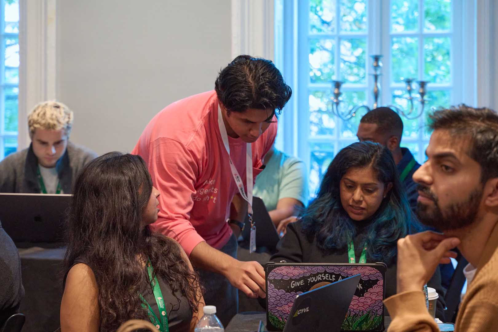 Tech conference candid moment NYC